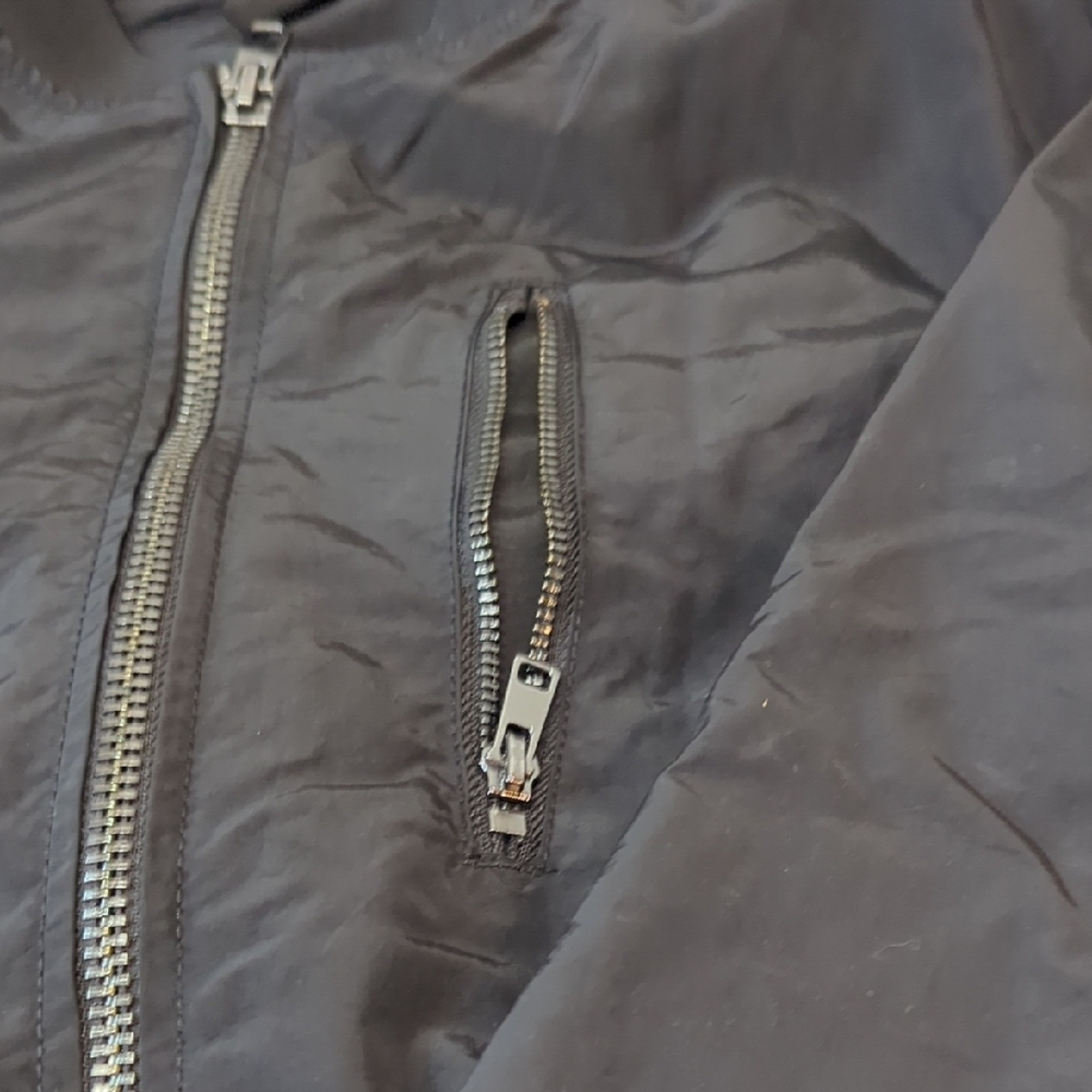 H&M Black Bomber Jacket with Ribbed Trim - Picture 5 of 5